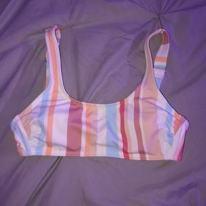 Target striped bikini top